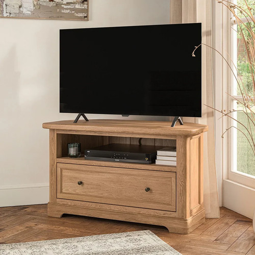 Oak corner stand - tv,