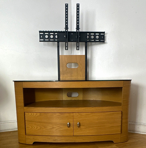 Corner stand brown wood - tv,