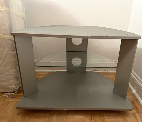 Grey corner stand - tv,