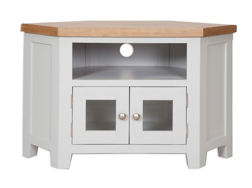 Oak corner stand solid unit - oak,