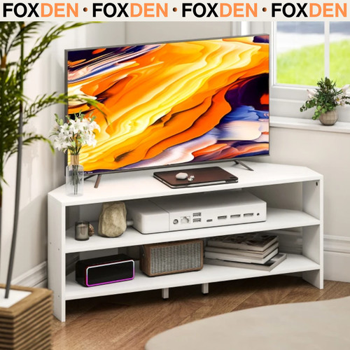 White corner unit cabinet - tv,