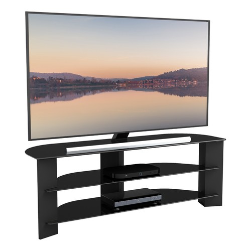 Black glass corner stand - corner,